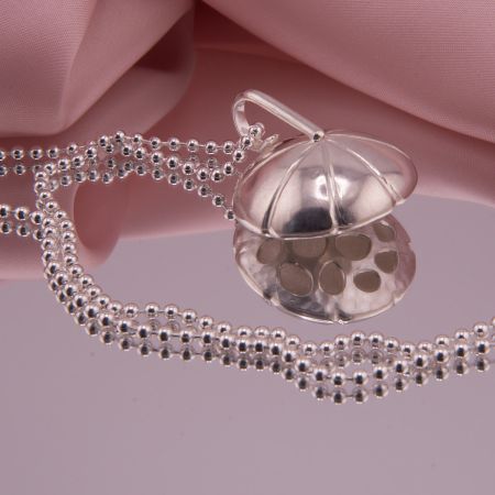 Anhänger Lotus Samenkapsel Silber